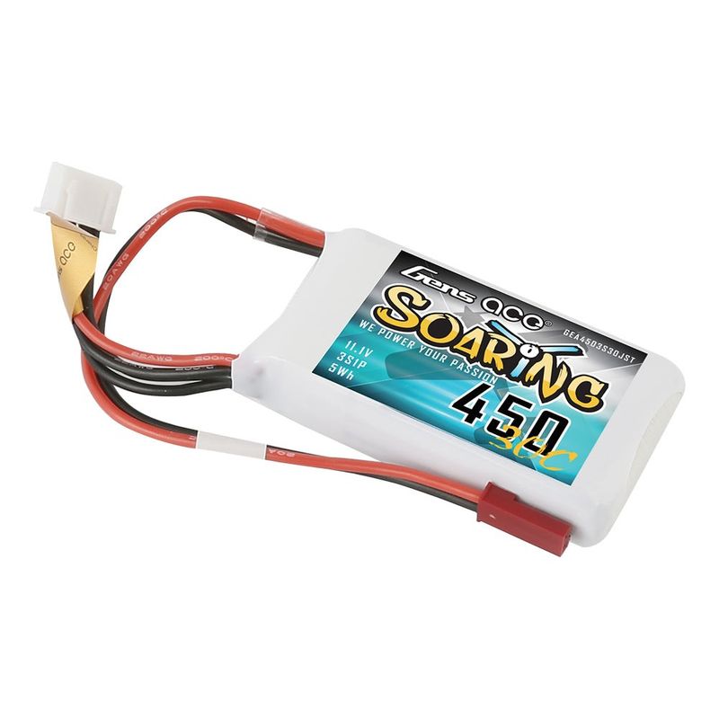 Gens ace Soaring 450mAh 3S 11,1V 30C LiPo-batteri med JST-SYP – produktbild 3