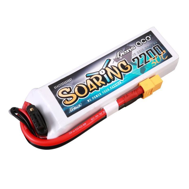 Gens ace Soaring 2200mAh 3S 11,1V 30C LiPo-batteri med XT60 – produktbild 3