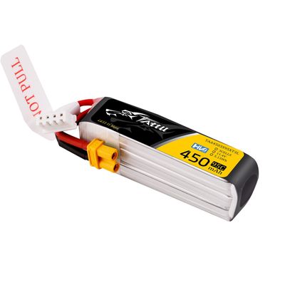 Tattu 450mAh 3S 95C 11,4V(HV) Long LiPo-batteri – XT30U-F kontakt – FPV Classic