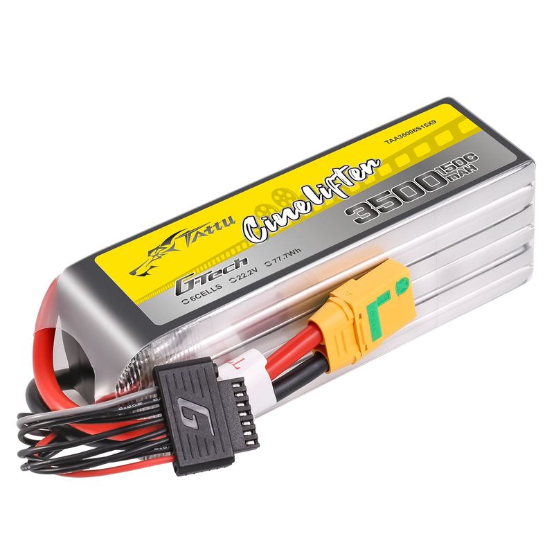 Tattu 3500mAh 6S 150C 22,2V LiPo-batteri – XT90 kontakt – Cinelifter