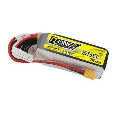Tattu 550mAh 6S 95C 22,2V LiPo-batteri – XT30 kontakt – R-Line 1,0