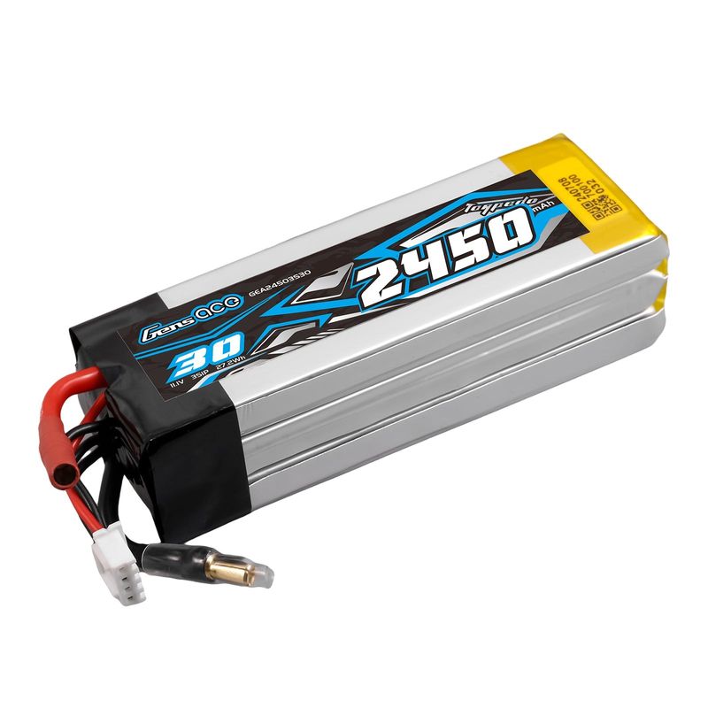 Gens ace 2450mAh 3S 30C 11,1V LiPo-batteri – 3,5mm Bullet+3,5mm Stecker – Boat