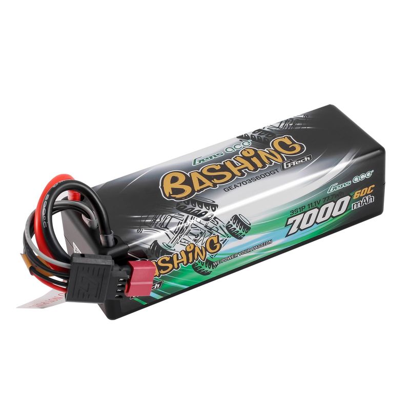 Gens ace 7000mAh 3S 60C 11,1V LiPo-batteri – Deans kontakt – Bashing