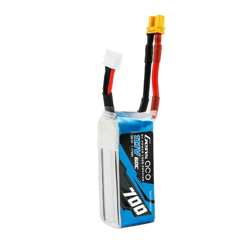 Gens ace 700mAh 3S 60C 11,1V LiPo-batteri – XT30 kontakt – Heli (OMP Hobby M2 / LOGO 200)
