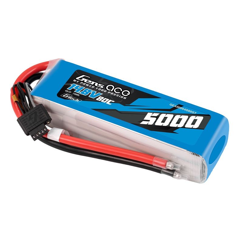 Gens ace 5000mAh 4S 80C 14,8V LiPo-batteri – utan kontakt – Ace Classic (F5B)
