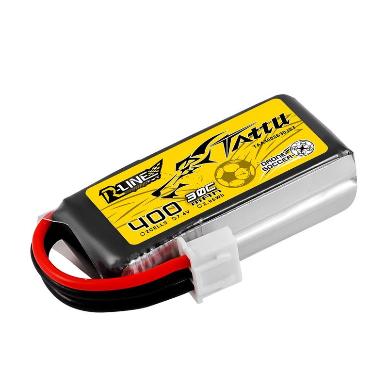 Tattu 400mAh 2S 30C 7,4V LiPo-batteri – JST-XHR kontakt – R-Line