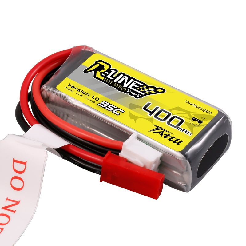 Tattu R-Line 400mAh 7,4V 2S1P 95C LiPo-batteri med JST-SYP kontakt