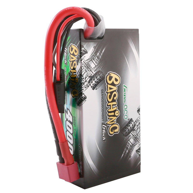 Gens ace 4000mAh 2S 60C 7,4V LiPo-batteri – Hardcase – Deans kontakt – Bashing