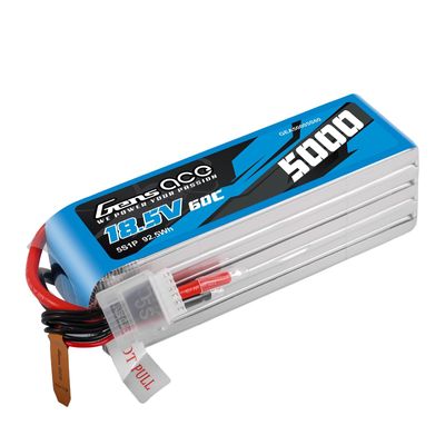Gens ace 5000mAh 5S 60C 18,5V LiPo-batteri – utan kontakt – Ace Classic (F3A)