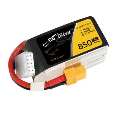 Tattu 850mAh 4S 75C 14,8V LiPo-batteri – XT60 kontakt – FPV Classic