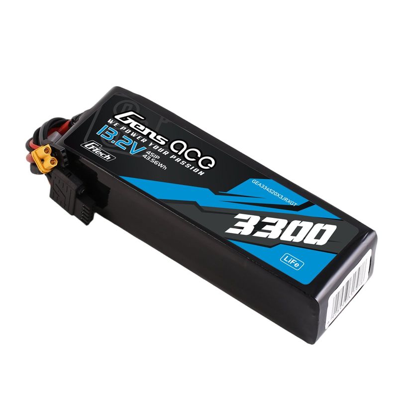 Gens ace 3300mAh 4S 20C 13,2V LiFe-batteri – XT30 kontakt – sändare/mottagare