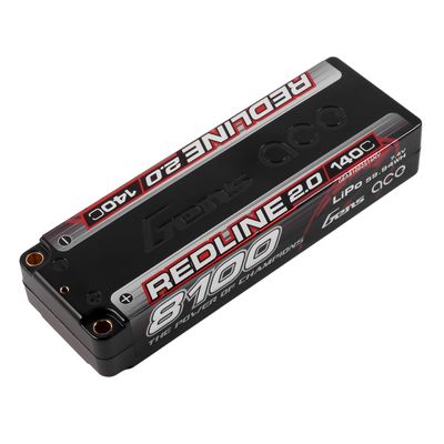 Gens ace 8100mAh 2S 140C 7,4V LiPo-batteri – 5,0mm bullet – Redline