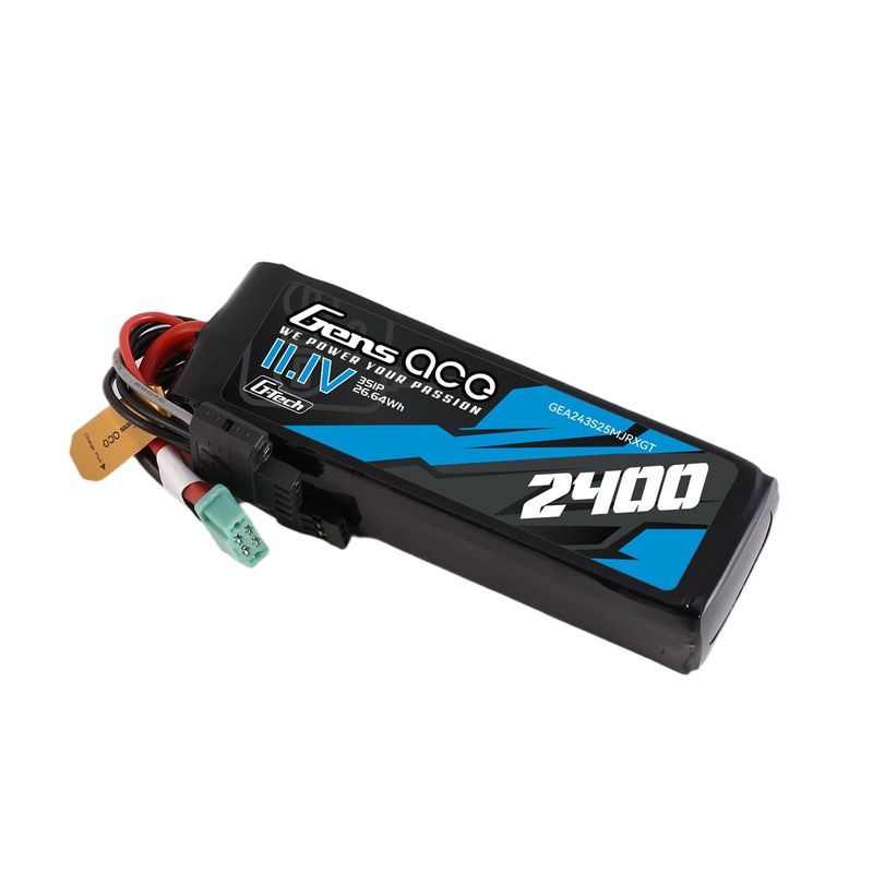 Gens ace 2400mAh 3S 25C 11,1V LiPo-batteri – sändare/mottagare