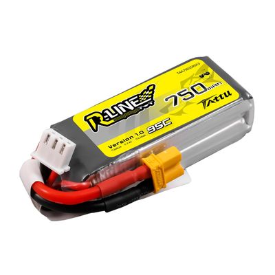Tattu 750mAh 2S 95C 7,4V LiPo-batteri – XT30U-F kontakt – R-Line 1,0