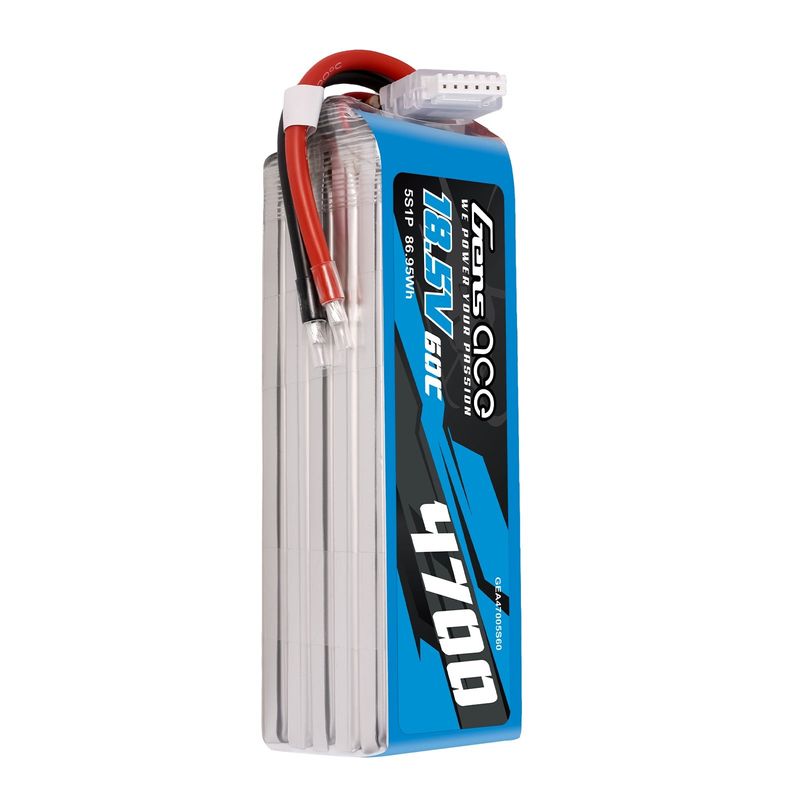 Gens ace 4700mAh 5S 60C 18,5V LiPo-batteri – utan kontakt – Ace Classic (F3A)