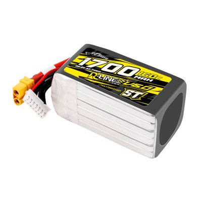 Tattu 1700mAh 6S 160C 22,2V ST LiPo-batteri – XT60 kontakt – R-Line 6,0