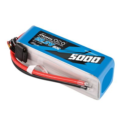 Gens ace 5000mAh 6S 80C 22,2V LiPo-batteri – utan kontakt – Ace Classic (F5B)