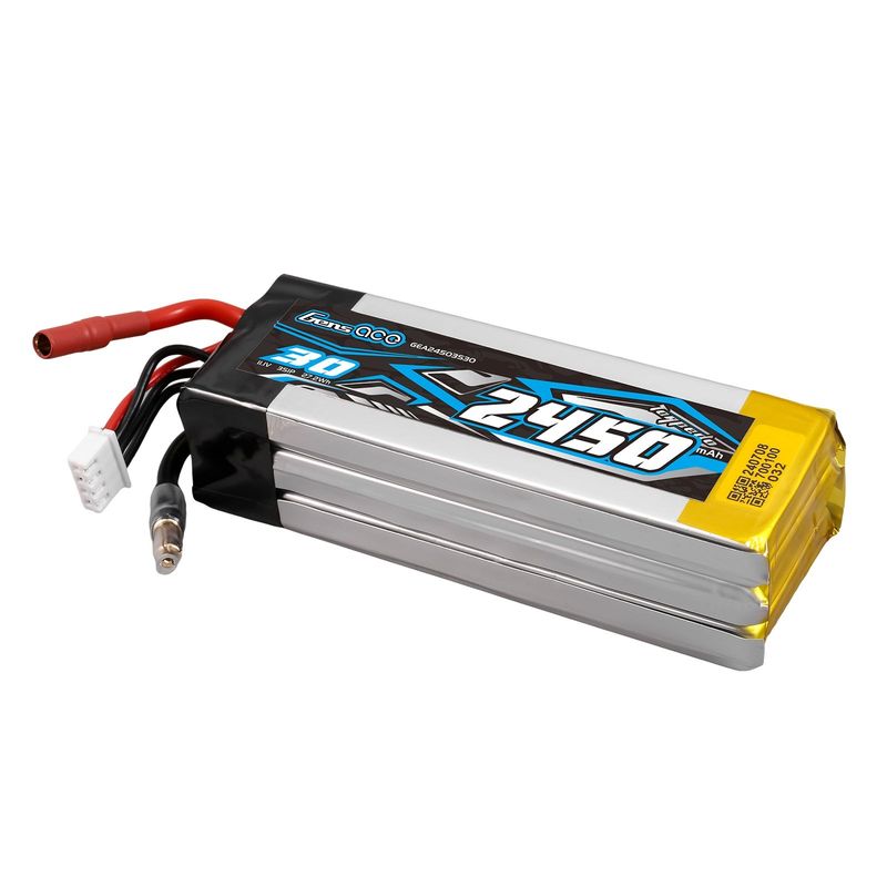 Gens ace 2450mAh 3S 30C 11,1V LiPo-batteri – 3,5mm Bullet+3,5mm Stecker – Boat