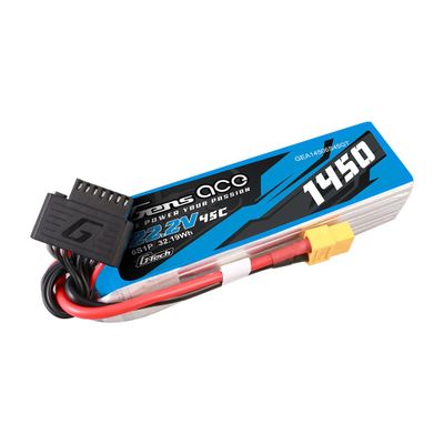 Gens ace 1450mAh 6S 45C 22,2V LiPo-batteri – XT60 kontakt – Ace Classic