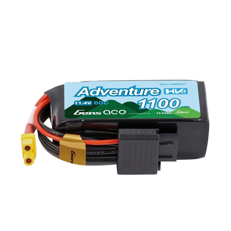 Gens ace 1100mAh 3S 60C 11,4V(HV) LiPo-batteri – XT30 kontakt – Adventure