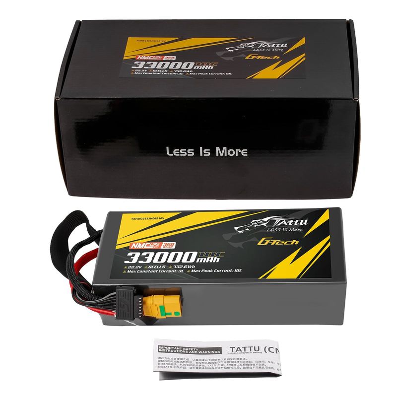 Tattu 33000mAh 6S 10C 22,2V LiPo-batteri – XT90-S kontakt – semisolid (350Wh/kg)