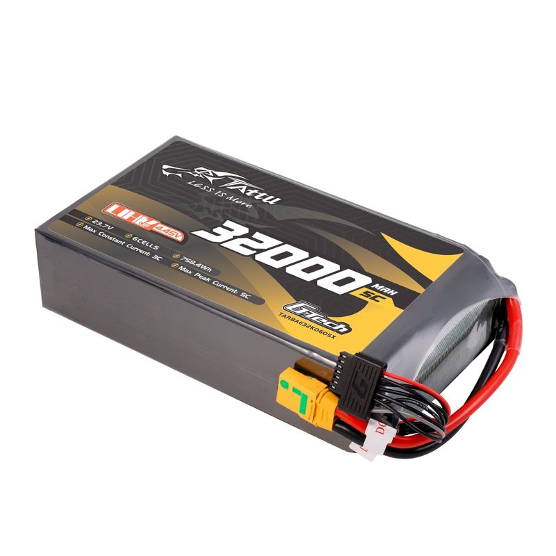 Tattu 32000mAh 6S 5C 23,7V(UHV) LiPo-batteri – XT90S-F kontakt – UAV Classic