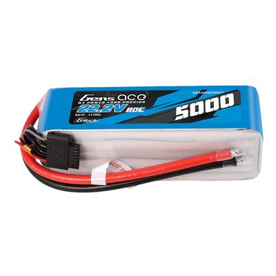 Gens ace 5000mAh 6S 80C 22,2V LiPo-batteri – utan kontakt – Ace Classic (F5B)