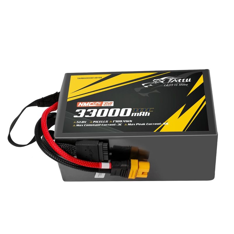 Tattu 33000mAh 14S 10C 51,8V LiPo-batteri – AS150U-F kontakt – semisolid (350Wh/kg)