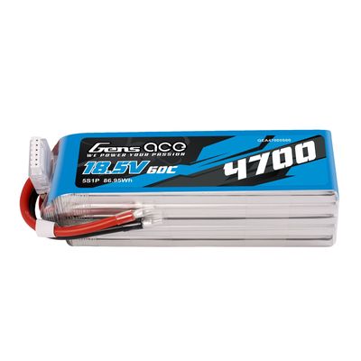 Gens ace 4700mAh 5S 60C 18,5V LiPo-batteri – utan kontakt – Ace Classic (F3A)