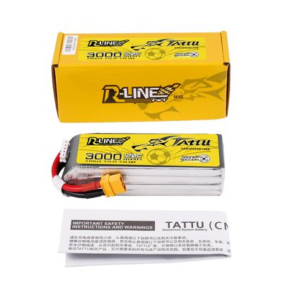 Tattu 3000mAh 4S 120C 15,2V(HV) LiPo-batteri – XT60 kontakt – R-Line