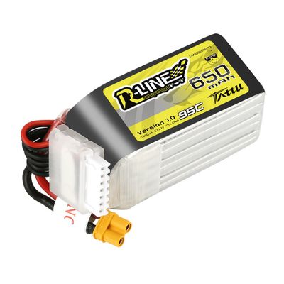 Tattu 650mAh 6S 95C 22,2V LiPo-batteri – XT30U-F kontakt – R-Line 1,0