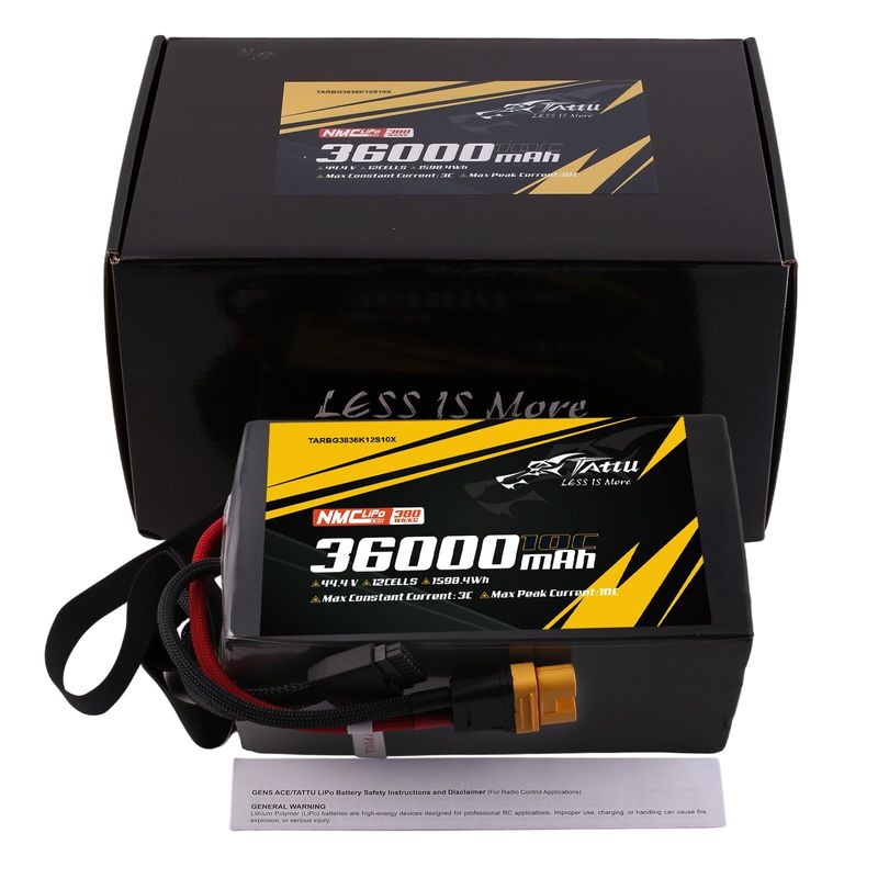 Tattu 36000mAh 12S 10C 44,4V LiPo-batteri – AS150U-F kontakt – semisolid