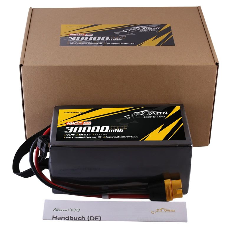 Tattu 30000mAh 12S 10C 44,4V LiPo-batteri – AS150U-F kontakt – semisolid