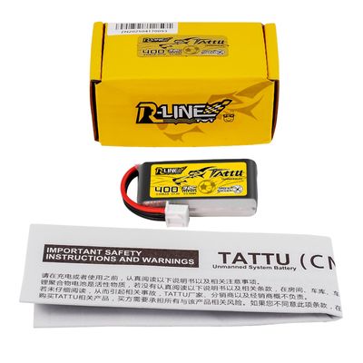 Tattu 400mAh 2S 30C 7,4V LiPo-batteri – JST-XHR kontakt – R-Line