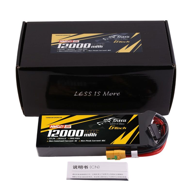 Tattu 12000mAh 6S 10C 22,2V LiPo-batteri – XT90S-F kontakt – semisolid