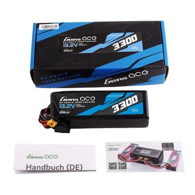 Gens ace 3300mAh 4S 20C 13,2V LiFe-batteri – XT30 kontakt – sändare/mottagare