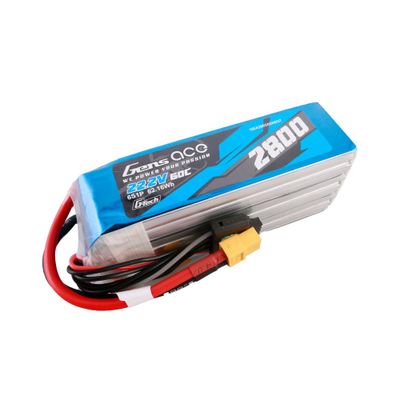 Gens ace 2800mAh 6S 60C 22,2V LiPo-batteri – XT60 kontakt – Heli
