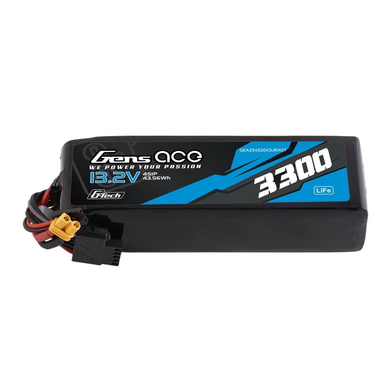 Gens ace 3300mAh 4S 20C 13,2V LiFe-batteri – XT30 kontakt – sändare/mottagare
