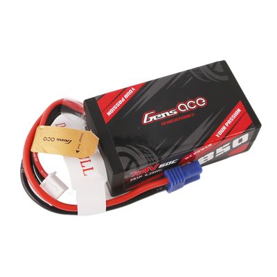 Gens ace 850mAh 2S 60C 7,4V LiPo-batteri – EC2 kontakt – Car Classic