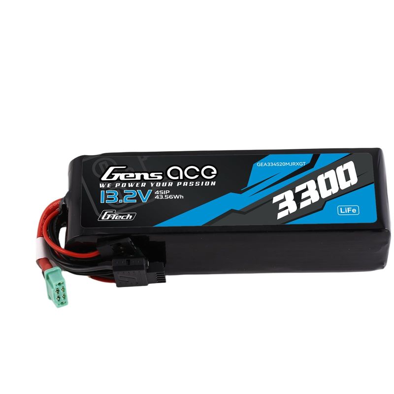 Gens ace 3300mAh 4S 20C 13,2V LiFe-batteri – sändare/mottagare
