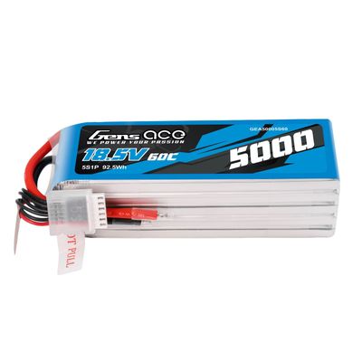 Gens ace 5000mAh 5S 60C 18,5V LiPo-batteri – utan kontakt – Ace Classic (F3A)