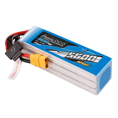 Gens ace 5600mAh 6S 80C 22,2V LiPo-batteri – XT90 kontakt – Sport (700 Helicopter)
