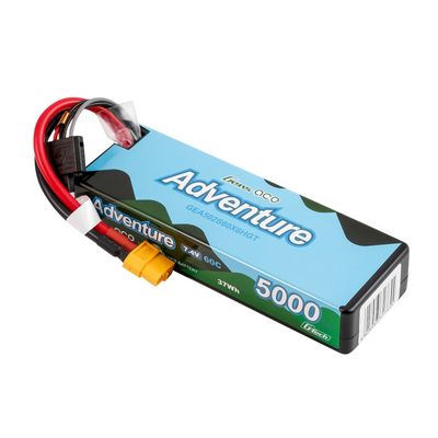 Gens ace 5000mAh 2S 60C 7,4V LiPo-batteri – XT60 kontakt – Adventure