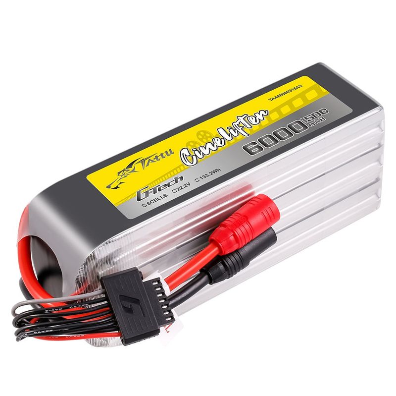 Tattu 6000mAh 6S 150C 22,2V LiPo-batteri – AS150 kontakt – Cinelifter