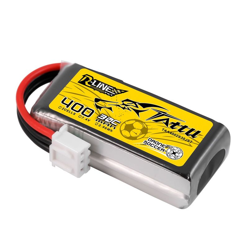 Tattu 400mAh 2S 30C 7,4V LiPo-batteri – JST-XHR kontakt – R-Line