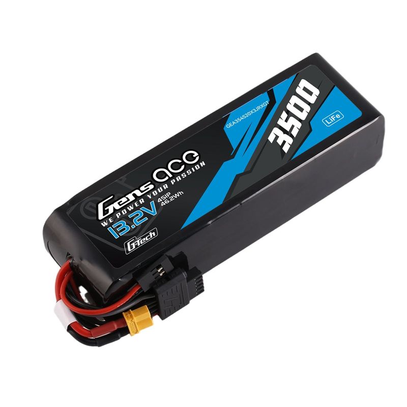 Gens ace 3500mAh 4S 20C 13,2V LiFe-batteri – XT30 kontakt – sändare/mottagare