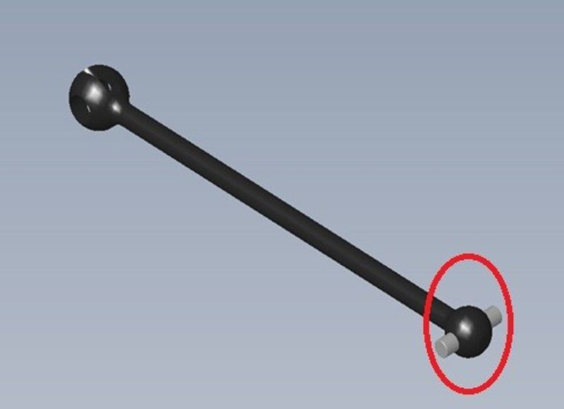 Center CVD Driveshaft. Rear. Intech BR-6/BR-6E