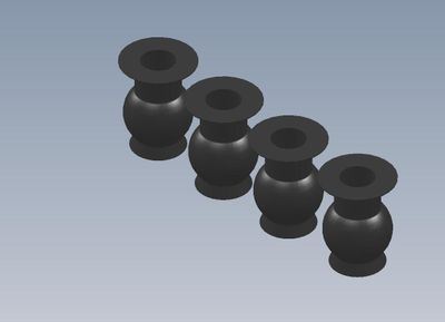 Steering Pivot Balls Ø7mm (4 st). Intech BR-6/BR-6E