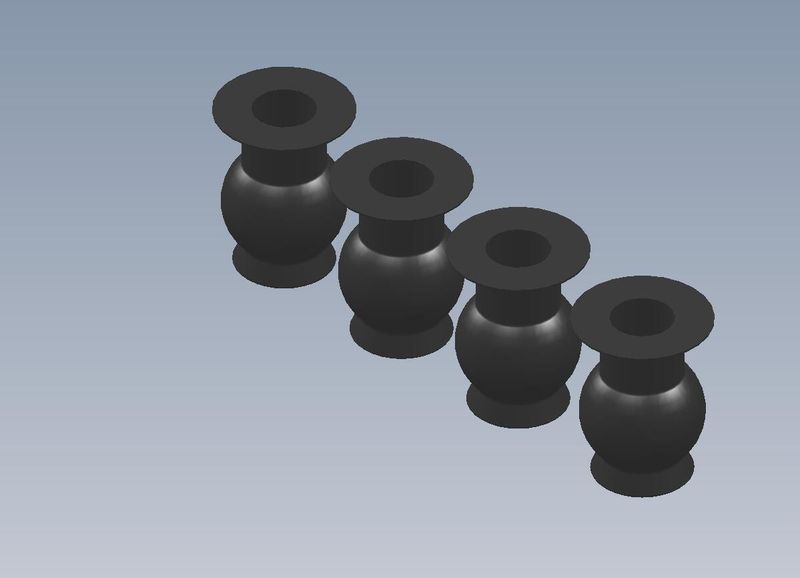 Steering Pivot Balls Ø7mm (4 st). Intech BR-6/BR-6E