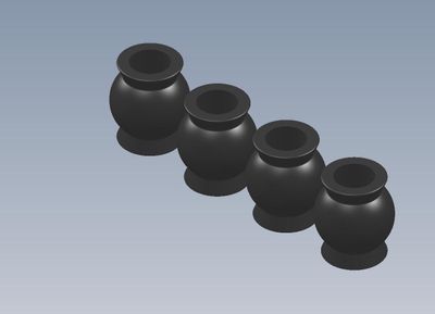Pivot Ball 6mm (4 st). Intech BR-6/BR-6E